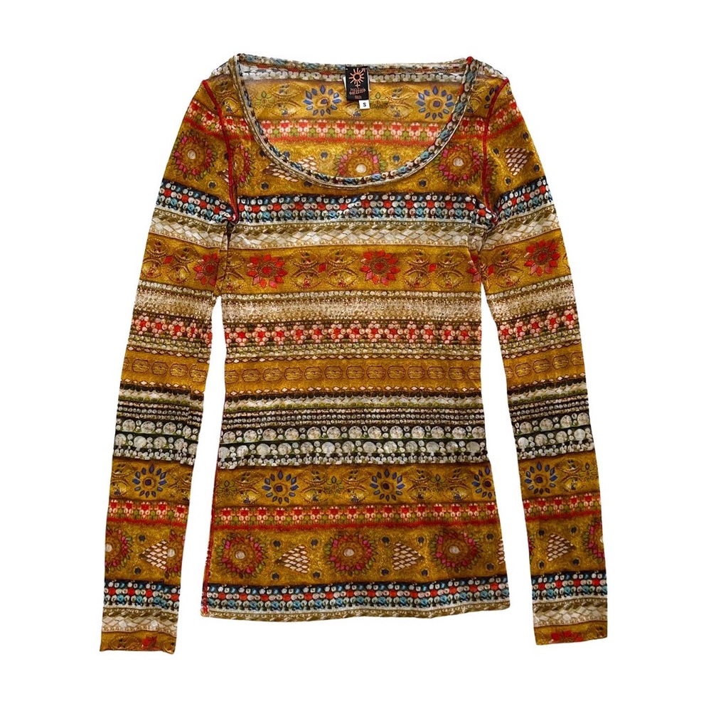 Jean Paul Gaultier Long Sleeve Mesh Top
